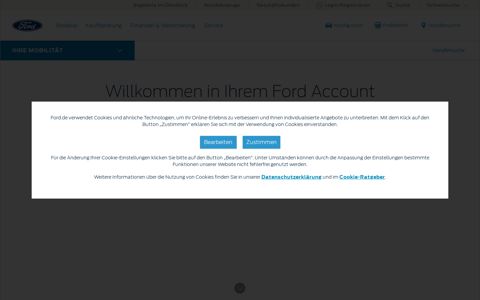 Ford Account – Login & Registrieren | Ford DE