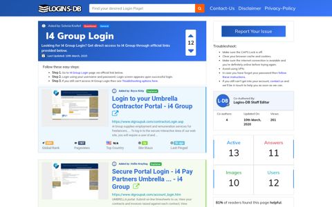 I4 Group Login - Logins-DB