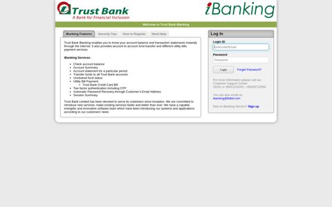 Trust Bank iBanking - Login