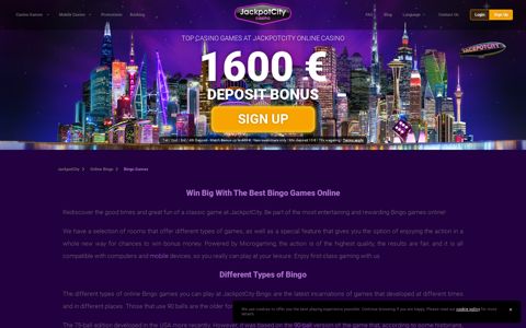 Play the Ultimate Bingo Games Online Now - Jackpot City ...