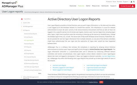 Reporting on Active Directory User Logon Activity: Pre-built ...