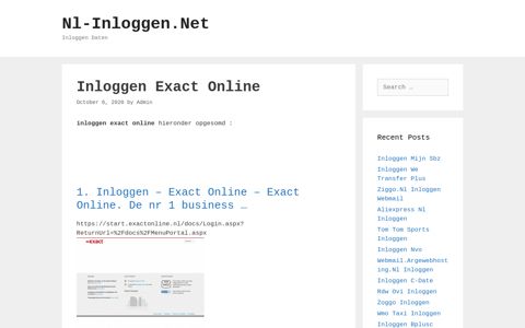 Inloggen Exact Online - Nl-Inloggen.Net