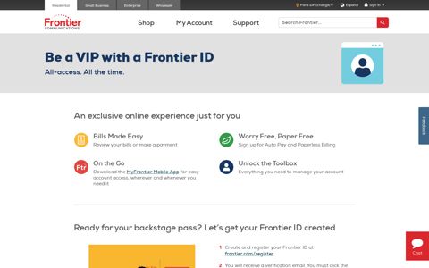 Create Your Frontier ID to Manage Your Account | Frontier.com