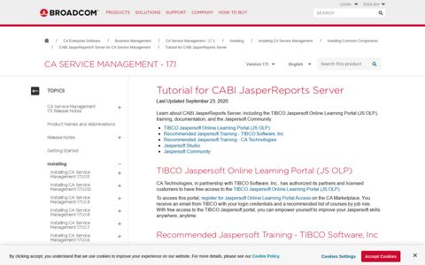 Tutorial for CABI JasperReports Server - Broadcom TechDocs