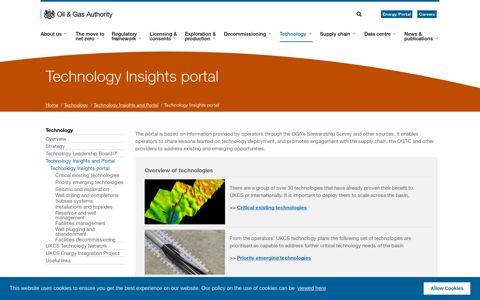 Technology Insights portal - Technology ... - Oil and Gas Authority