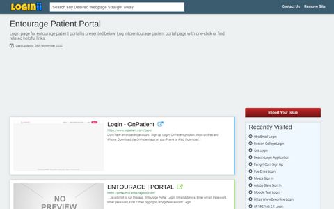 Entourage Patient Portal - Loginii.com