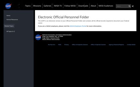 eOPF - NASA Shared Services