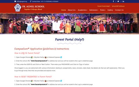 Parent Portal | India's Best ... - Fr Agnel School Gautam Nagar