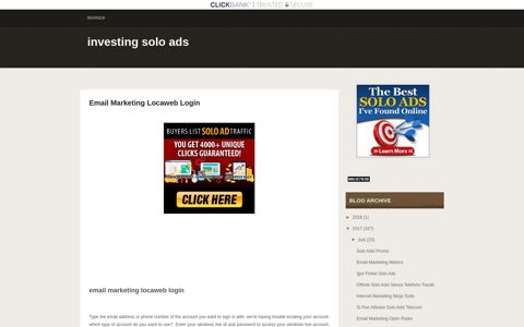 Email Marketing Locaweb Login | investing solo ads