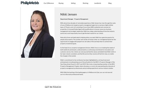 Nikki Jensen - Department Manager - Property Management ...