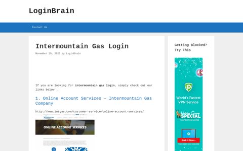 intermountain gas login - LoginBrain