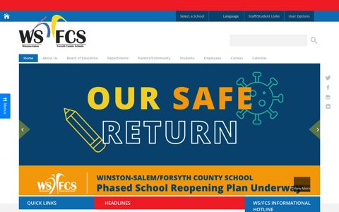 Winston-Salem/Forsyth County Schools / Front Page