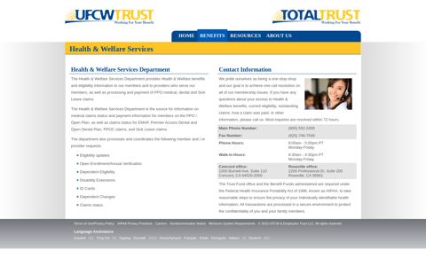 Health and Welfare Services - Ufcw Trust