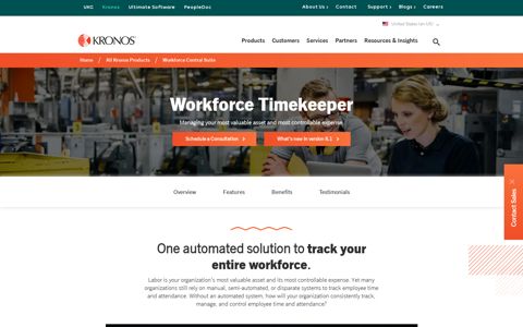 Workforce Timekeeper Features; Reduce Payroll ... - Kronos