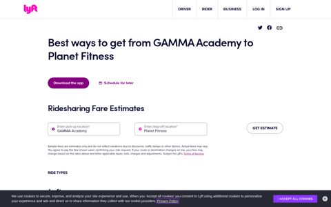 Best Ways to Get From GAMMA Academy to Planet Fitness | Lyft
