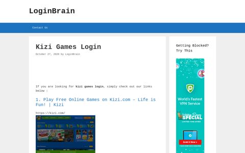 kizi games login - LoginBrain