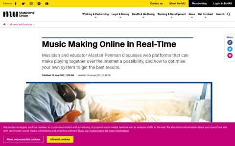 Music Making Online in Real-Time - Musicians' Union
