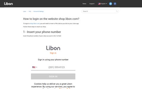 How to login on the website shop.libon.com? – Libon