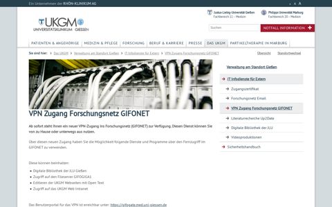 UKGM Gießen/Marburg - VPN Zugang Forschungsnetz ...
