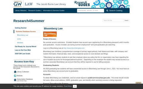 Summer Database Access - Research4Summer - GW Law ...