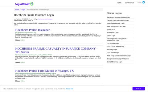 Hochheim Prairie Insurance Login - LoginDetail