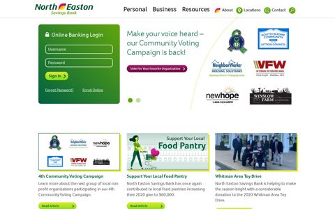 Personal & Business Banking | North Easton Savings Bank | MA