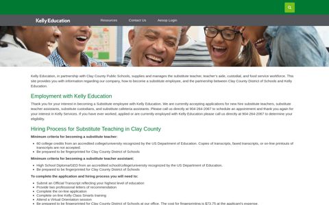Clay County - 5-Customer Sites - Kelly Services