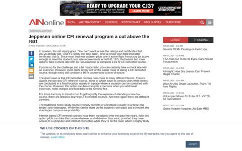 Jeppesen online CFI renewal program a cut above the rest ...