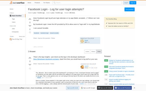 Facebook Login - Log for user login attempts? - Stack Overflow