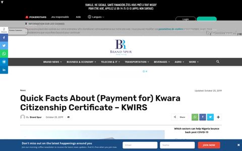 Quick Facts About (Payment for) Kwara Citizenship Certificate ...