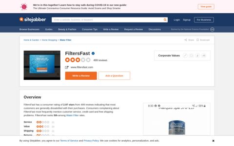 FiltersFast Reviews - 499 Reviews of Filtersfast.com | Sitejabber
