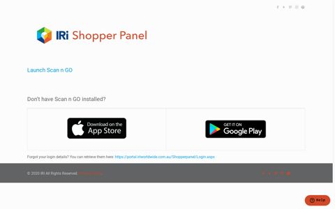 Scan n GO App Launcher – IRI Shopper Panel
