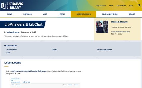 LibAnswers & LibChat - UC Davis Library