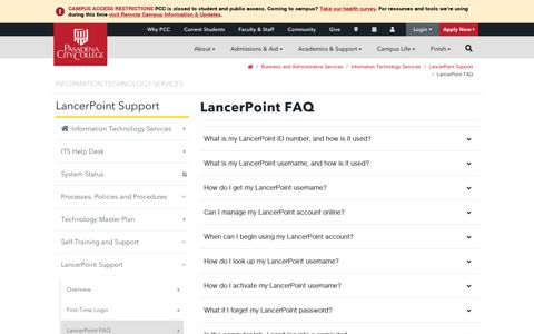 LancerPoint FAQ - Information Technology Services ...