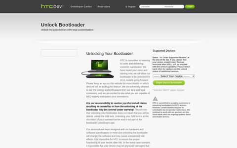 Unlock Bootloader - HTCdev