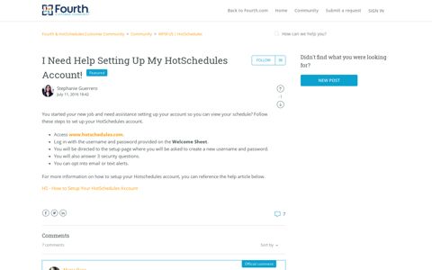 I Need Help Setting Up My HotSchedules Account! – Fourth ...