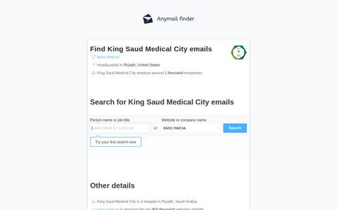King Saud Medical City's Email Format - ksmc.med.sa Email ...
