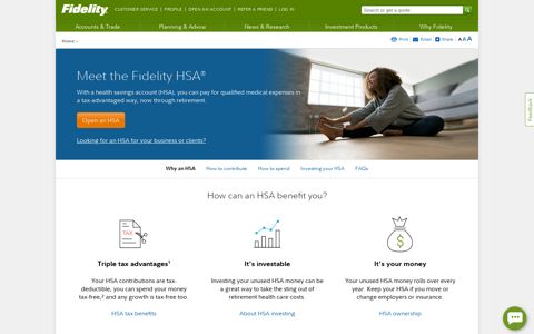 HSA - Health Savings Account - Benefits | Fidelity