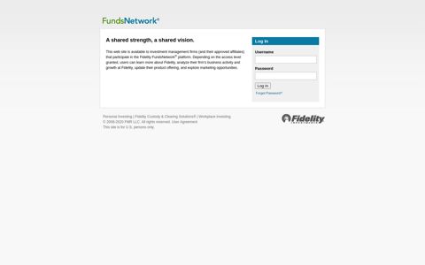 Fidelity FundsNetwork: Log In