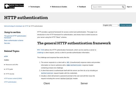HTTP authentication - HTTP | MDN