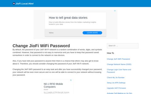 Change JioFi WiFi Password - jiofi.local.html Login