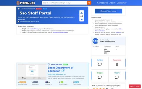 Sso Staff Portal
