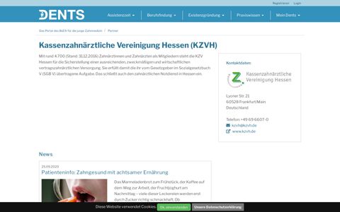 Kassenzahnärztliche Vereinigung Hessen (KZVH) auf : Dents.de