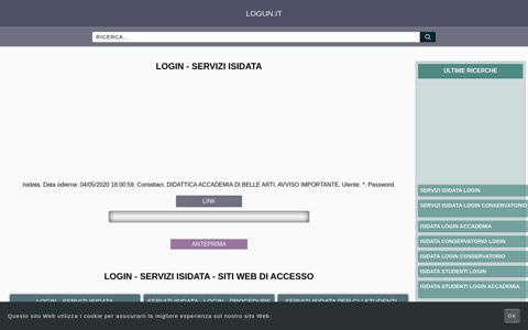 LOGIN - SERVIZI ISIDATA - Panoramica generale di accesso ...