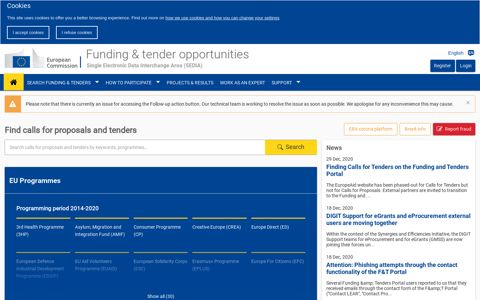 Funding & Tenders Portal - European Commission