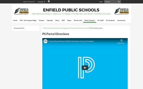 PS Portal Directions - Enfield Public Schools