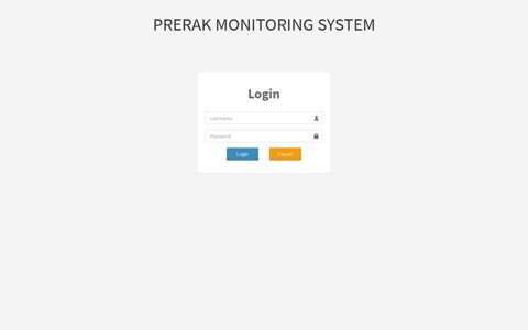 prerak monitoring system - Login
