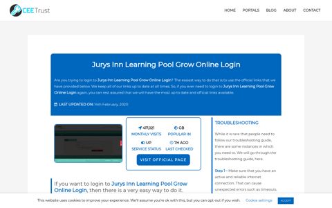 Jurys Inn Learning Pool Grow Online Login - Find Official Portal