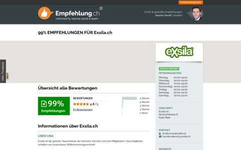 Exsila.ch - Erfahrung & Bewertung - Empfehlung.ch