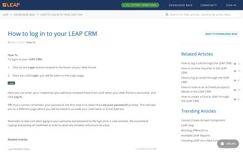 How to log in to your LEAP CRM - LEAP Community